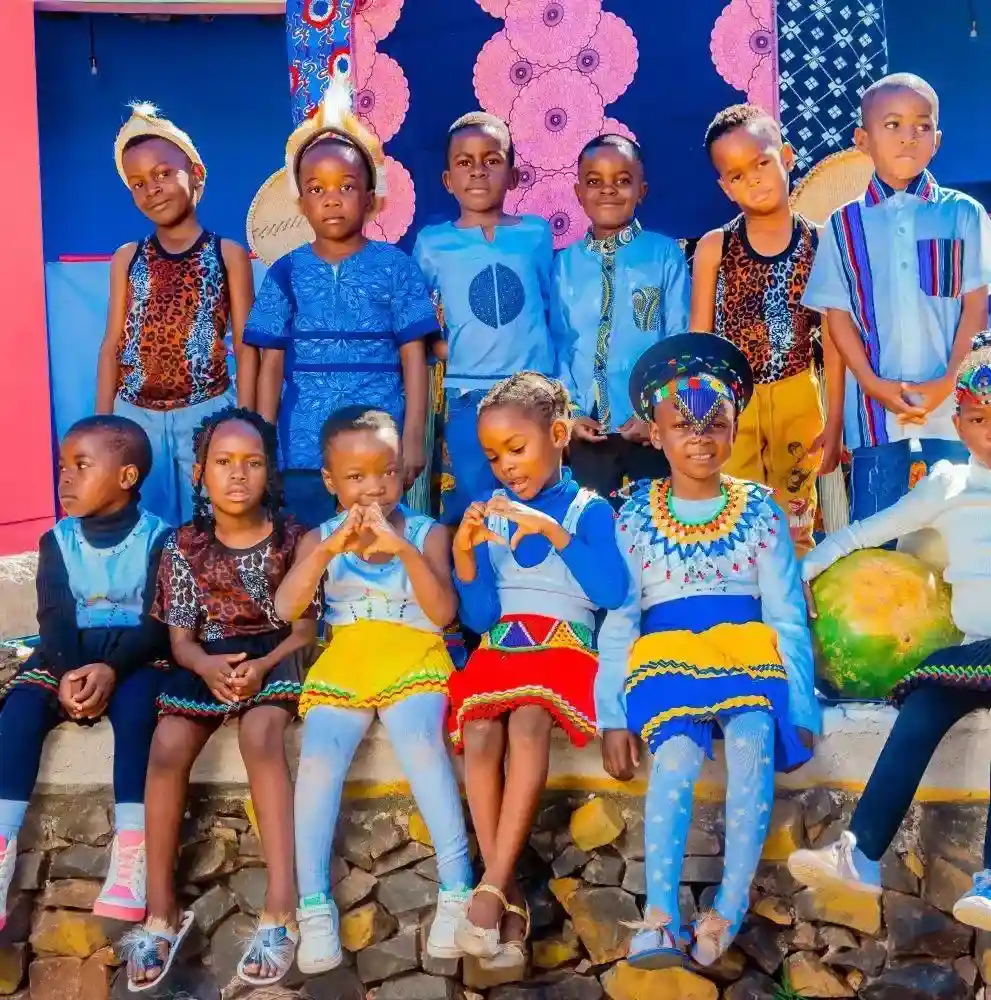 Children celebrating culture day in traditional attire